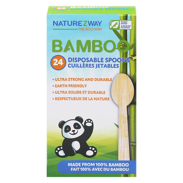 Naturezway - Dispbl Spoon Bamboo 24 Ct - Case Of 24-24 Ct