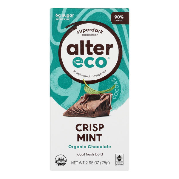 Alter Eco Americas - Chocolate Dp Dark Crisp Mint - Case Of 12 - 2.65 Oz
