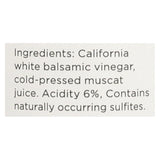 O Olive Oil California White Balsamic Vinegar - Case Of 6 - 10.1 Fz