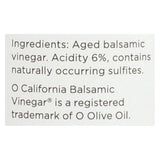 O® Oak Aged Balsamic Vinegar - Case Of 6 - 10.1 Fz
