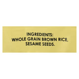 Edward And Sons Brown Rice Snaps - Unsalted Sesame - Case Of 12 - 3.5 Oz.
