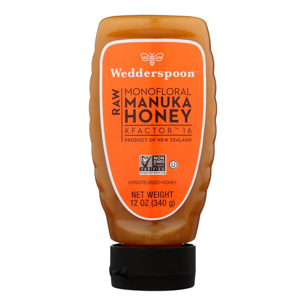 Wedderspoon - Manuka Honey Raw Squeeze Bottle - Case Of 6 - 12 Oz