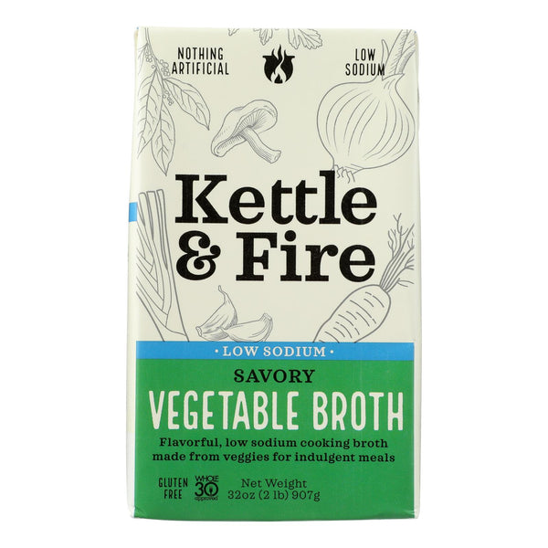 Kettle And Fire - Broth Veg Low Sodium - Case Of 6-32 Oz