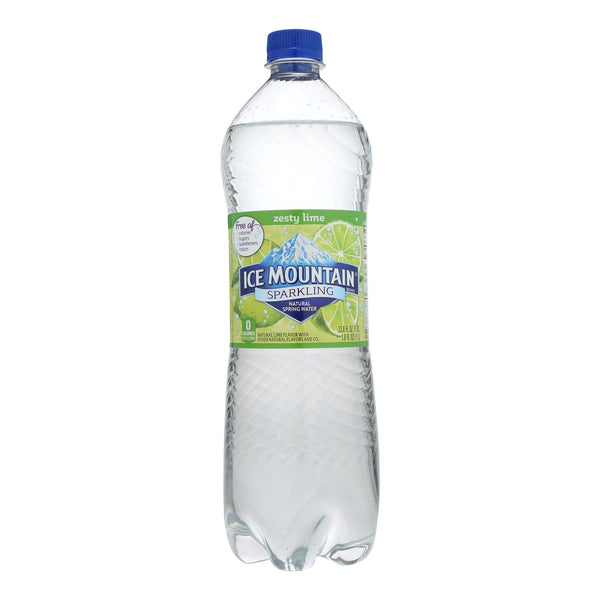 Ice Mountain - Sparkling Water - Zesty Lime - Case Of 12 - 33.8 Fl Oz.