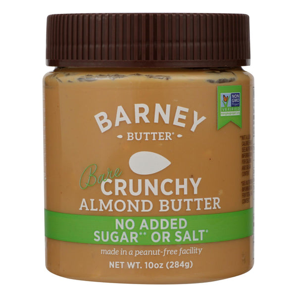 Barney Butter Almond Butter - Bare Crunchy - Case Of 6 - 10 Oz.