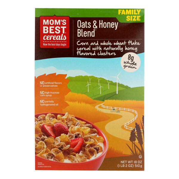 Mom's Best Naturals Oats And Honey Blend - Case Of 14 - 18 Oz.