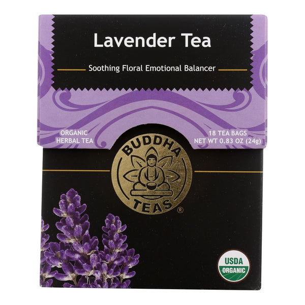 Buddha Teas - Tea Organic Lavender - Case Of 6 - 18 Bag