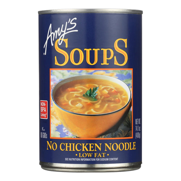 Amy's - Organic Low Fat No-chicken Nooodle Soup - Case Of 12 - 14.1 Oz