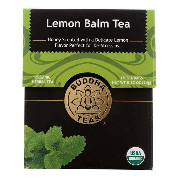 Buddha Teas - Tea Organic Lemon Balm - Case Of 6 - 18 Bag