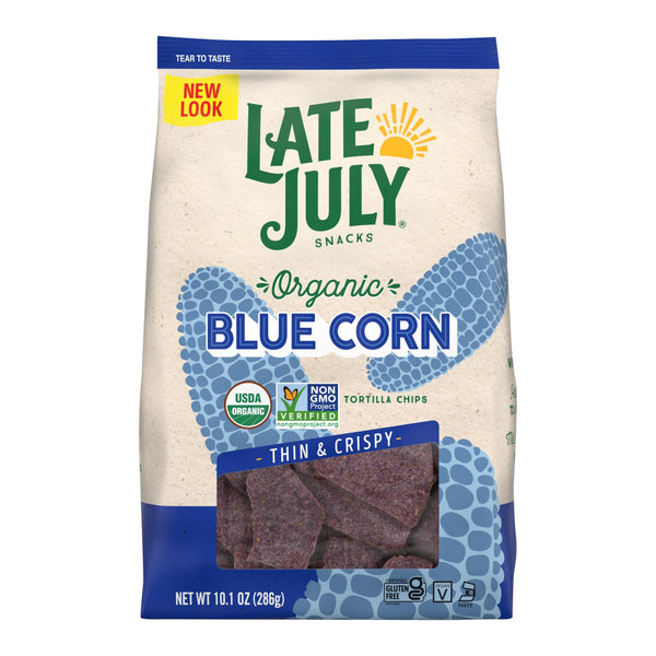 Late July Snacks - Tort Chip Blue Sea Salt - Case Of 9-10.1 Oz