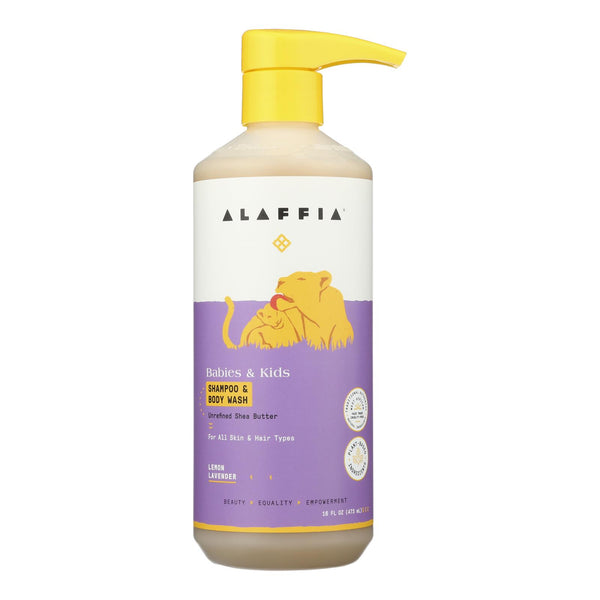 Alaffia - Kids Shampoo & Wash Lemon Lavender - 1 Each -16 Fz