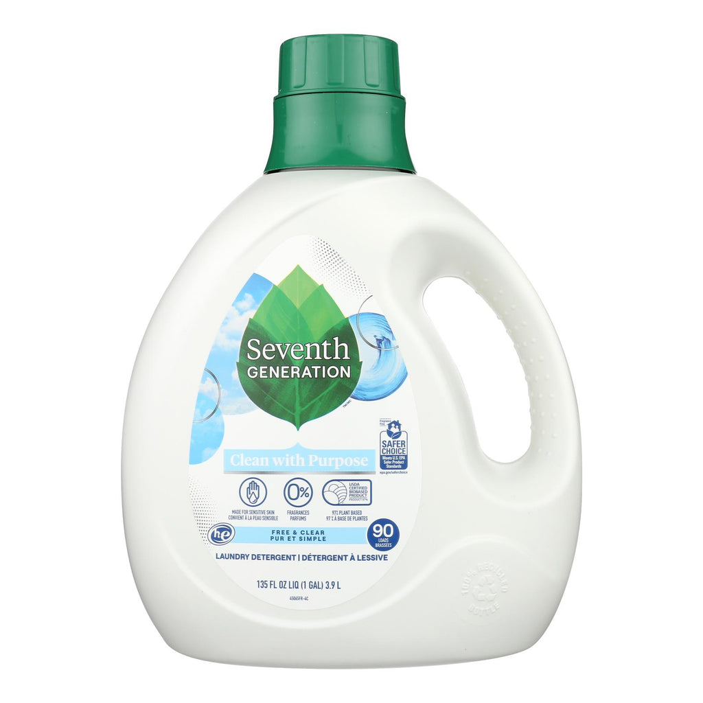 Seventh Generation - Liquid Laundry Free And Clear - Case Of 4-135 Fz