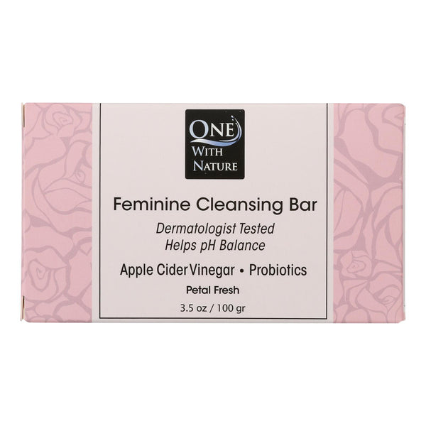One With Nature - Soap Feminine Petal Fresh - Case Of 3-3.5 Oz