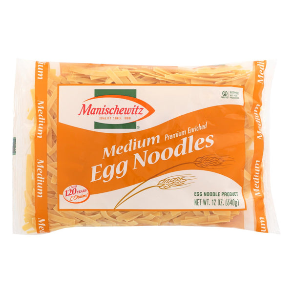 Manischewitz - Egg Noodles - Medium - Case Of 12 - 12 Oz.
