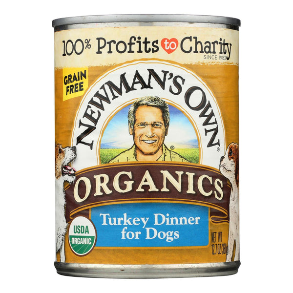 Newman's Own Organics Turkey Grain Free Dinner - Organic - Case Of 12 - 12.7 Oz.