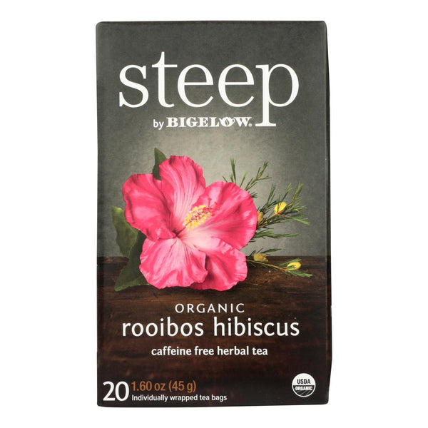 Steep By Bigelow Organic Rooibos Hibiscus Tea  - Case Of 6 - 20 Bags