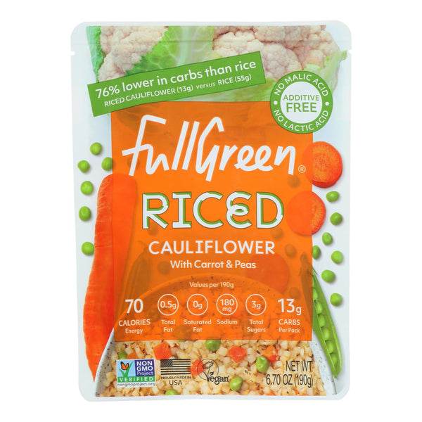 Fullgreen - Rice Clflwr Carrot Peas - Case Of 6-6.7 Oz