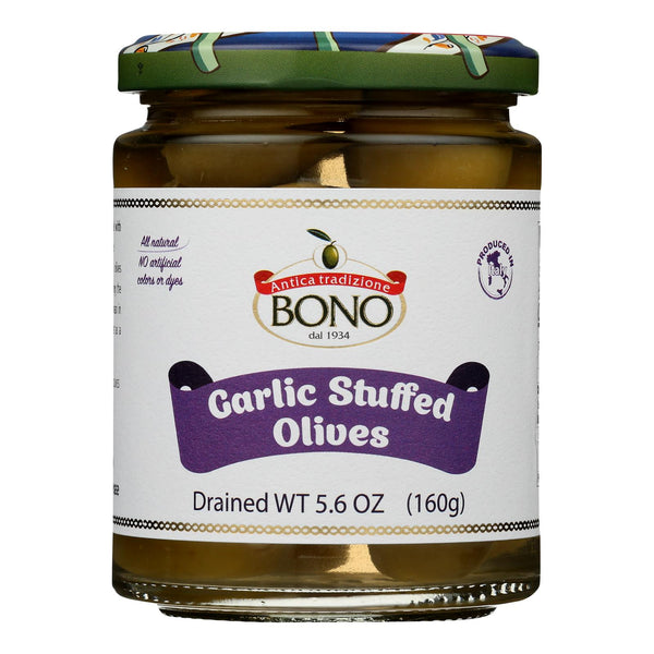 Bono - Olives Garlic Stuffed - Case Of 6-5.6 Oz