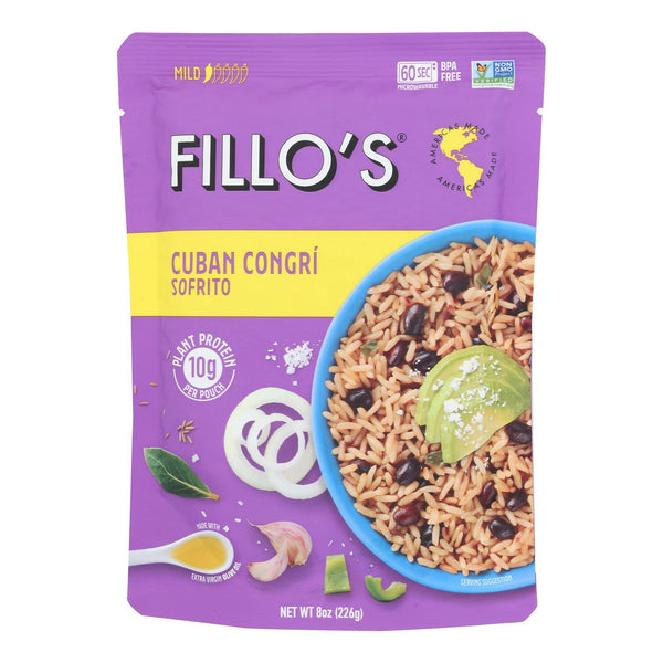 Fillo's - Congri Rice/beans Cuban - Case Of 6-8 Oz