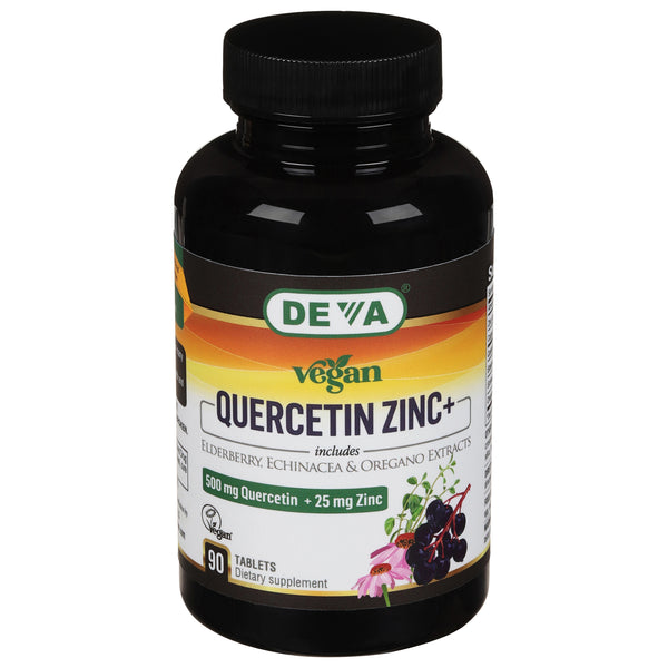 Deva Vegan Vitamins - Quercetin 500mg Zinc&eldr - 1 Each-90 Tab