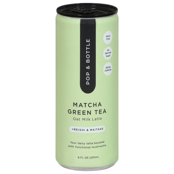 Pop & Bottle - Grn/tea Matcha Latte - Case Of 12-8 Fz