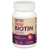 Deva Vegan Vitamins - Vegan Biotin 6000 Mcg - 90 Tablets