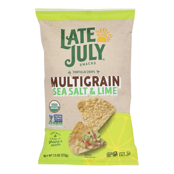 Late July Snacks - Tort Chips Mltgrn Ss Lm - Case Of 12-7.5 Oz
