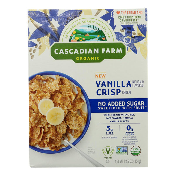 Cascadian Farm - Creal No Sug Vanilla Crisp - Case Of 10-12.5 Oz