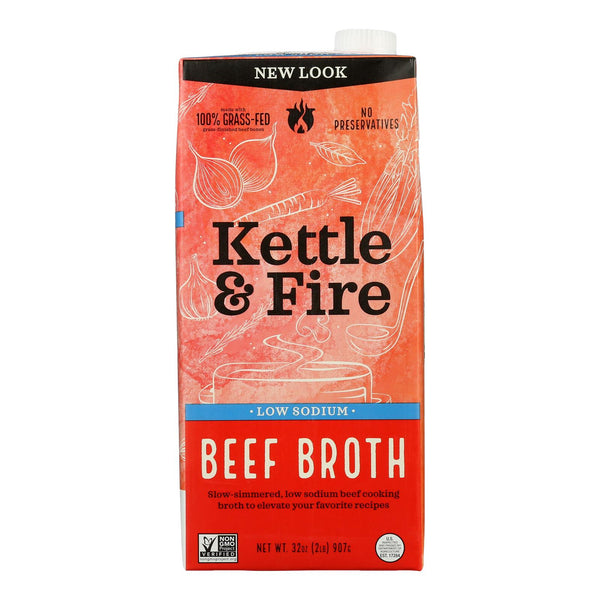 Kettle And Fire - Ckng Brth Beef Low Sodium - Case Of 6-32 Oz