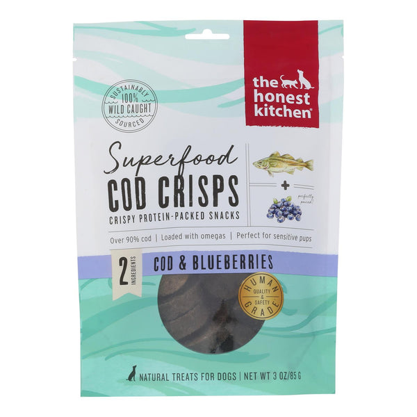 The Honest Kitchen - Dog Trt Crisp Cod Blueberry - Case Of 6-3 Oz