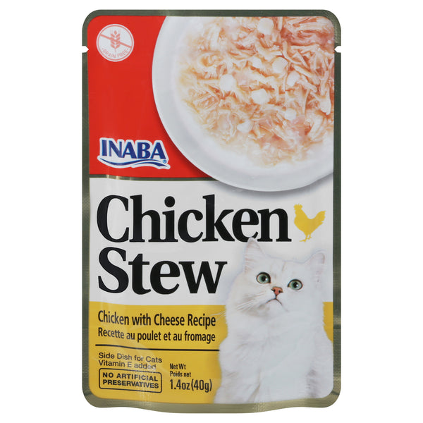 Inaba - Cat Food Chicken Cheese Stew - Case Of 8-1.4 Oz