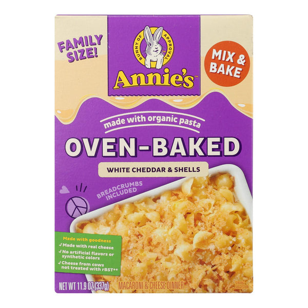Annie's Homegrown - Baked Shells White Cheddr - Case Of 8-11.9 Oz
