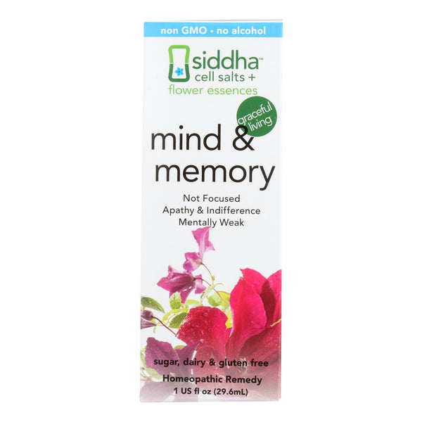 Siddha Cell Salts + Flower Essentials Mind & Memory  - 1 Each - 1 Fz