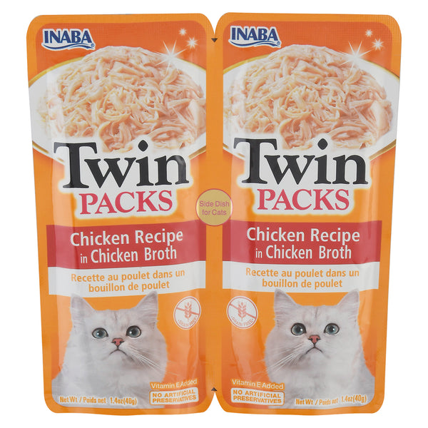 Inaba - Cat Food Chicken Broth Twin - Case Of 8-2.8 Oz