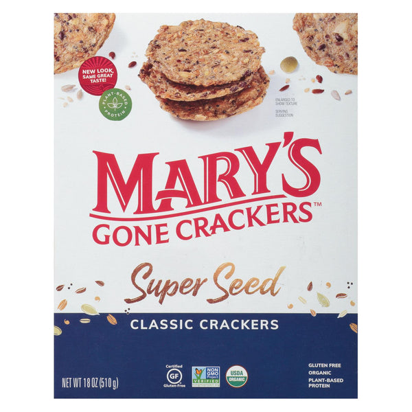 Mary's Gone Crackers - Cracker Super Seed - Case Of 6 - 18 Oz