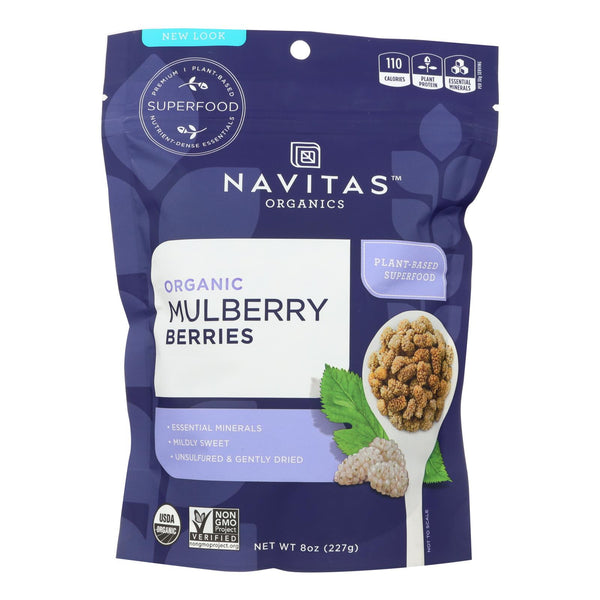 Navitas Naturals Mulberry Berries - Organic - Sun-dried - 8 Oz - Case Of 12