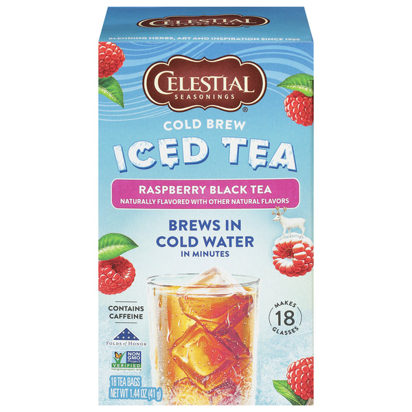 Celestial Seasonings - Ice Tea Cold Brw Raspberry Black - Case Of 6-18 Bag
