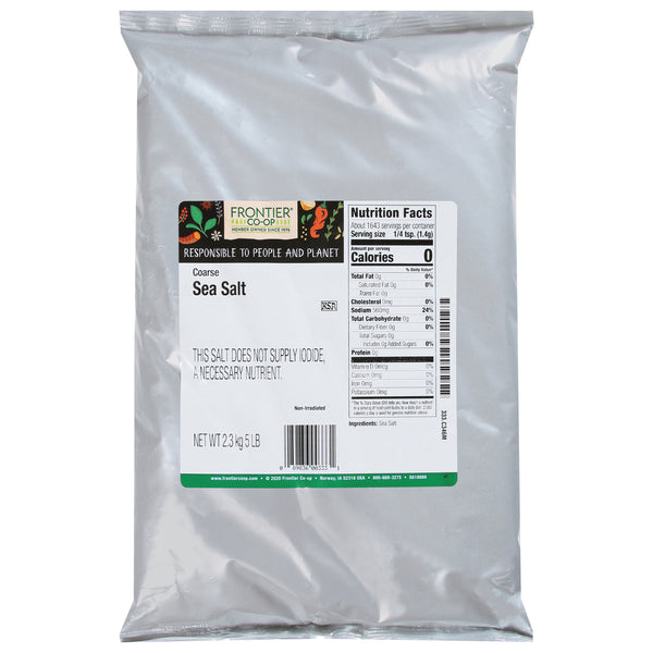Frontier Herb Sea Salt Coarse - Single Bulk Item - 5lb