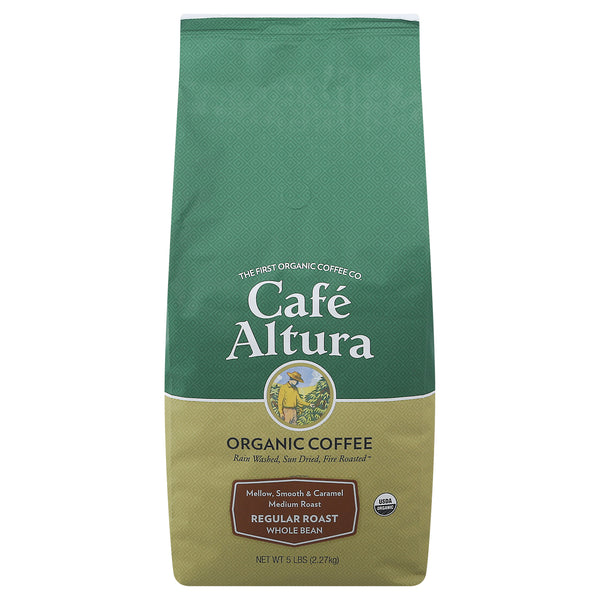 Cafe Altura - 100% Organic Whole Bean Coffee - Regular - 5 Lb.