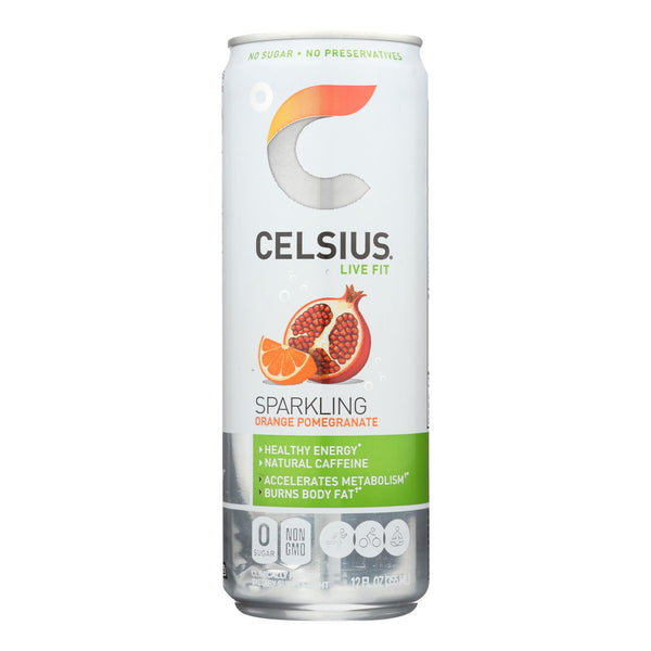 Celsius Natural, Sparkling Orange Pomegranate  - Case Of 12 - 12 Fz