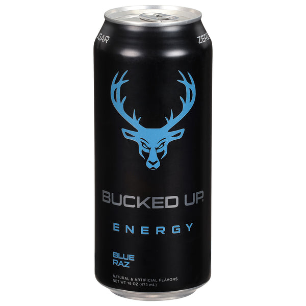 Bucked Up - Energy Drink Blue Raz - Case Of 12-16 Oz