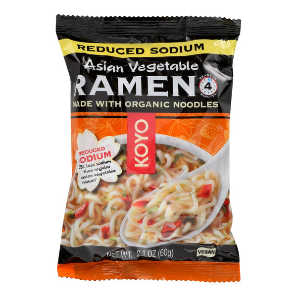 Koyo Ramen - Reduced Sodium Asian Vegetable - Case Of 12 - 2.1 Oz.