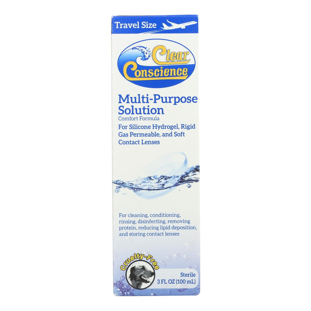 Clear Conscience Multi Purpose Contact Lens Solution - Travel Size - 3 Oz