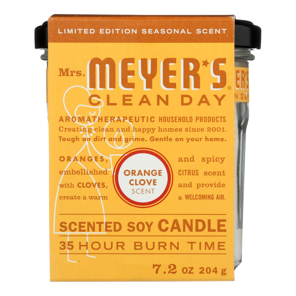 Mrs.meyers Clean Day - Soy Candle Orange Clove - Case Of 6 - 7.2 Oz