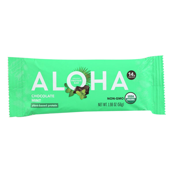 Aloha - Plt Protein Bar Chocolate Mint - Case Of 12-1.98 Oz
