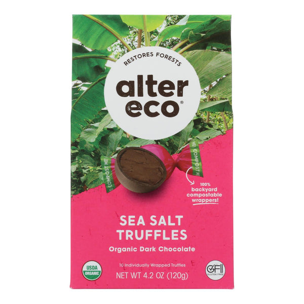Alter Eco Americas Truffles - Sea Salt - Case Of 8 - 4.2 Oz.