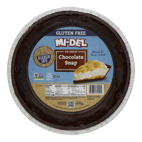 Midel Gluten Free Chocolate Snaps - Pie Crust - Case Of 12 - 7.1 Oz.