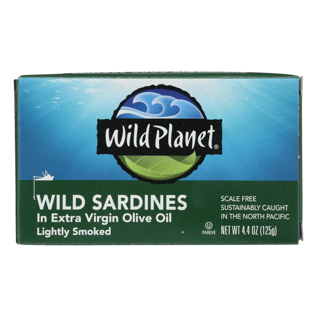 Wild Planet Wild Sardines In Extra Virgin Olive Oil - Case Of 12 - 4.375 Oz.