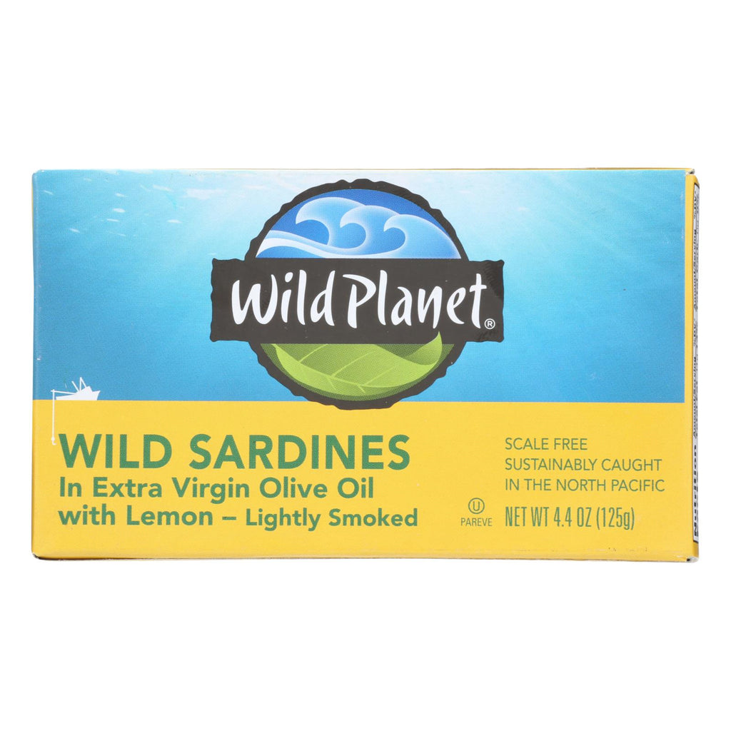 Wild Planet Sardines In Oil - Lemon - Case Of 12 - 4.375 Oz.