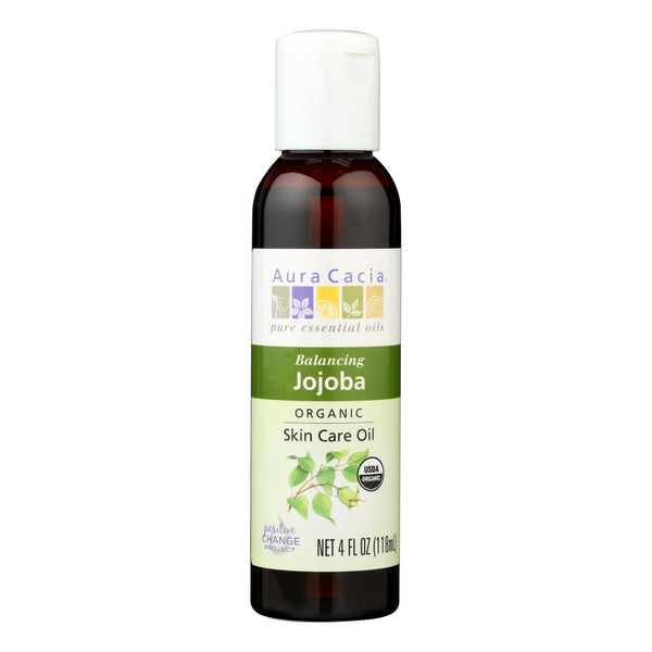 Aura Cacia - Organic Aromatherapy Jojoba Oil - 4 Fl Oz